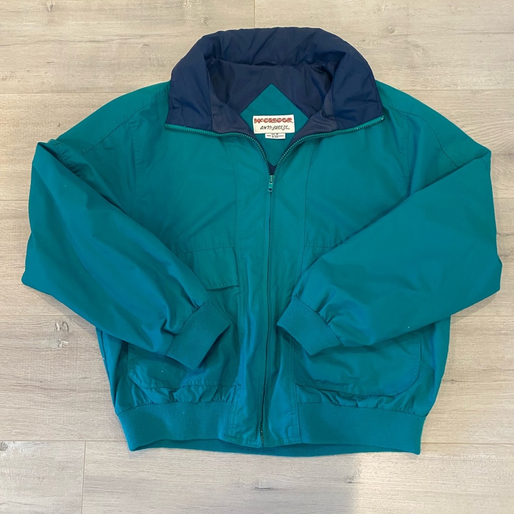Vintage McGregor Teal and Navy Lightweight Jacket